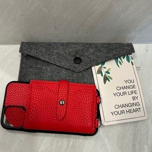 Brand New red leather I phone 11 pro case